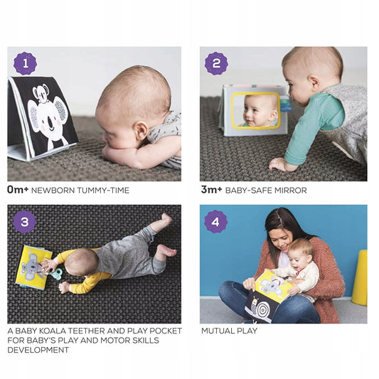 TAF TOYS контрастна сензорна книга МИРЪР