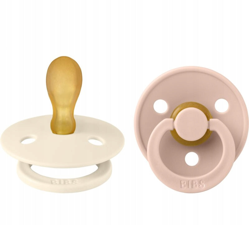 BIBS COLOUR sucettes apaisantes 2-pack caoutchouc 6mois+ SYMÉTRIQUE