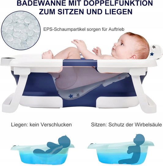 GLENMORE baignoire pliante avec vidange et thermomètre
