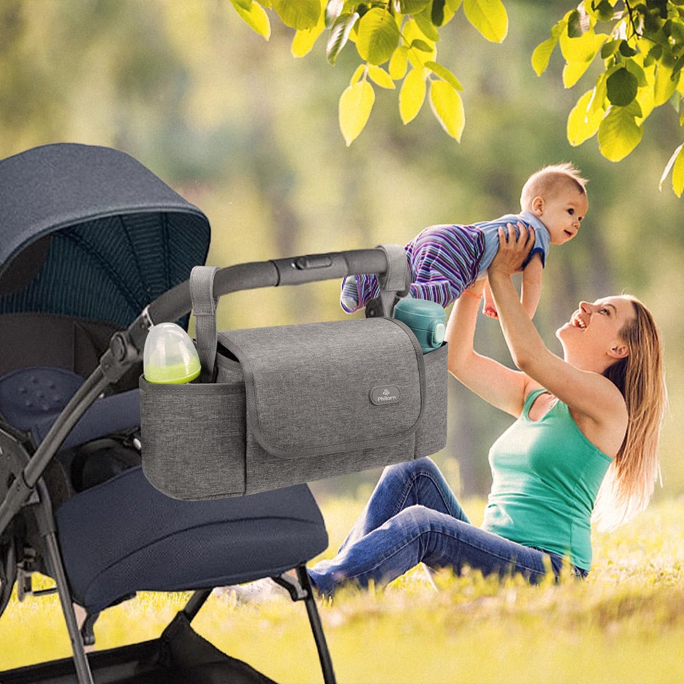 PHILORN sac pour poussette et à bandoulière 38 x 16 cm + matelas à langer