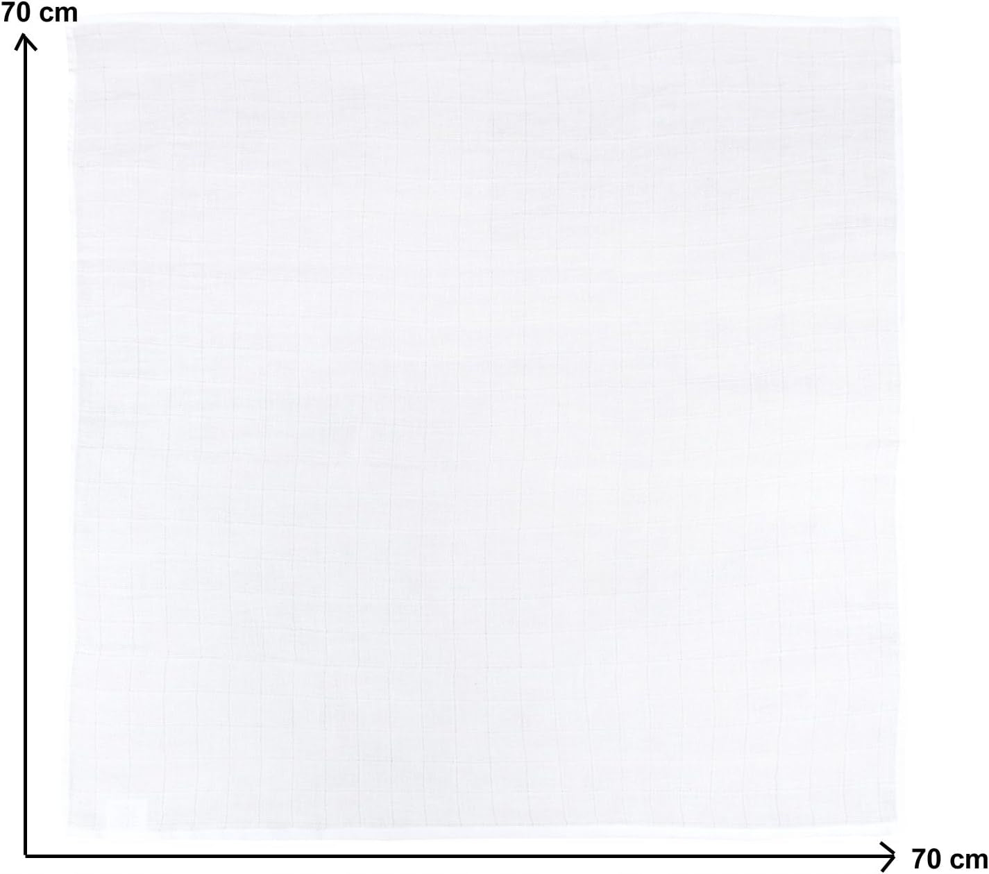 NATUREMARK Musselinwindeln 70 cm x 70 cm x 9 Stück – Produktfoto 3