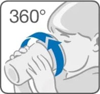 NUK Mini Magic Cup auslaufsicherer Trinklernbecher, im Dunkeln leuchtend, 360°, 160 ml, ab 6 Monaten – Produktbild 7