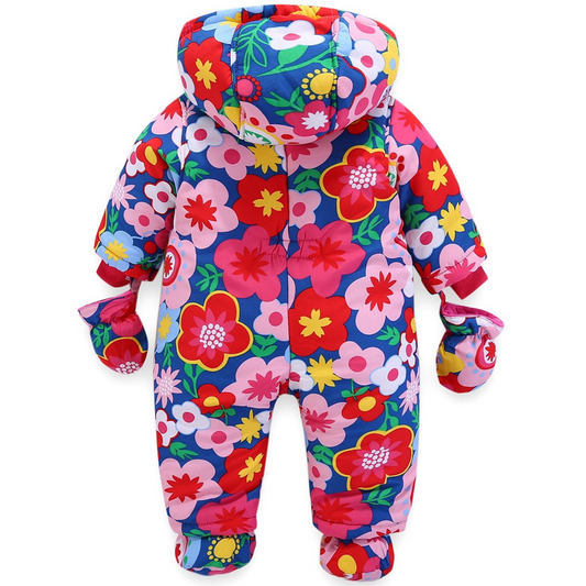 JIAMY combinaison d'hiver avec capuche 18-24 mois + moufles chaussons