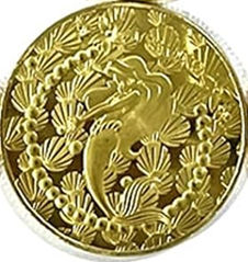 BRADOC Fogtündér aranyozott fémpénz párna alá, 4 cm, SIREN