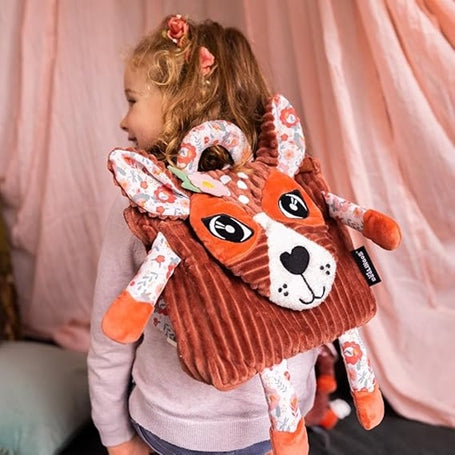 DEGLINGOS sac à dos en peluche pour maternelle CERF 26 x 36 cm