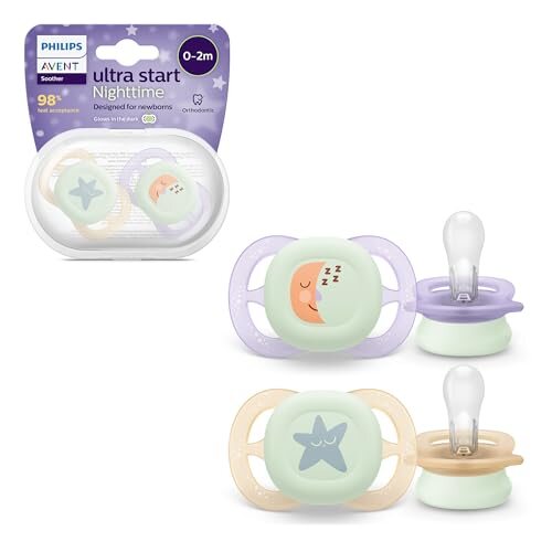 Philips Avent Ultra Start Night sucettes pour nouveau-né x2