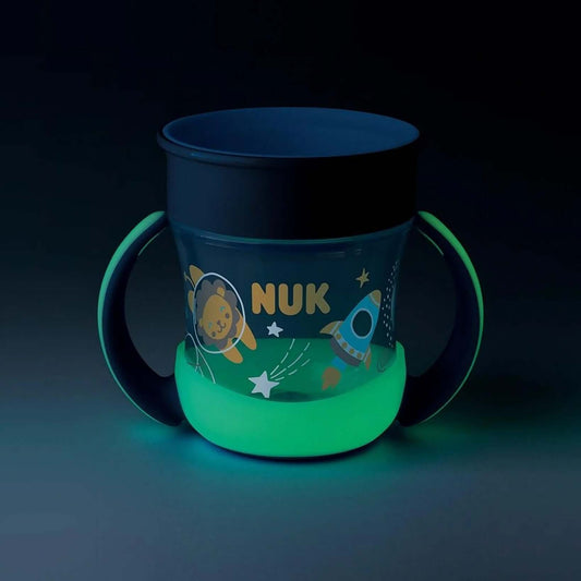 NUK Mini Magic Cup kubek niekapek świecący w ciemności 360° 160 ml 6 m+