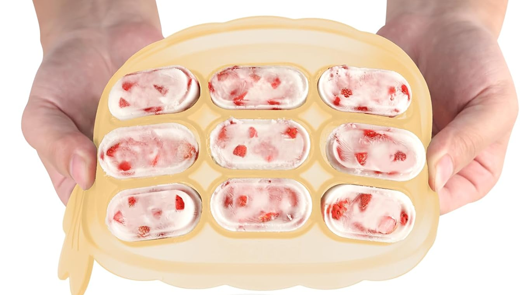 HAAKAA plateau en silicone pour congélation des aliments + couvercle
