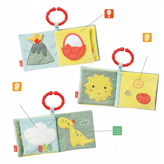 FEHN Happy Dino livre sensoriel SUSPENDU 11 x 11 cm