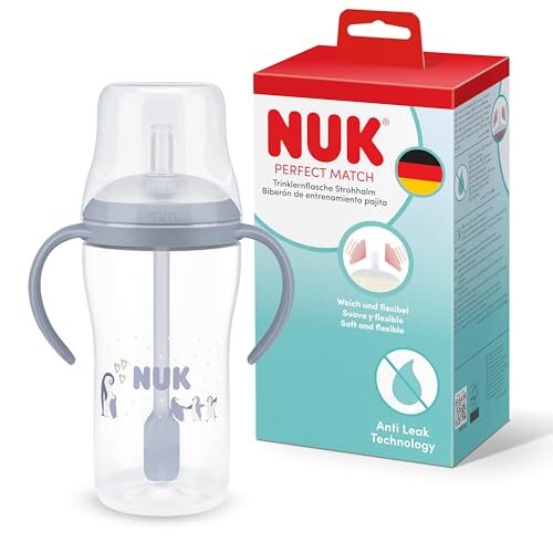 NUK Perfect Match trainingsbeker 260 ml vanaf 8 maanden, blauw