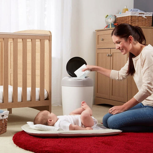 TOMMEE TIPPEE simplee sangenic kosz + wkład na pieluchy, antybakteryjny pojemnik do przewijania dziecka