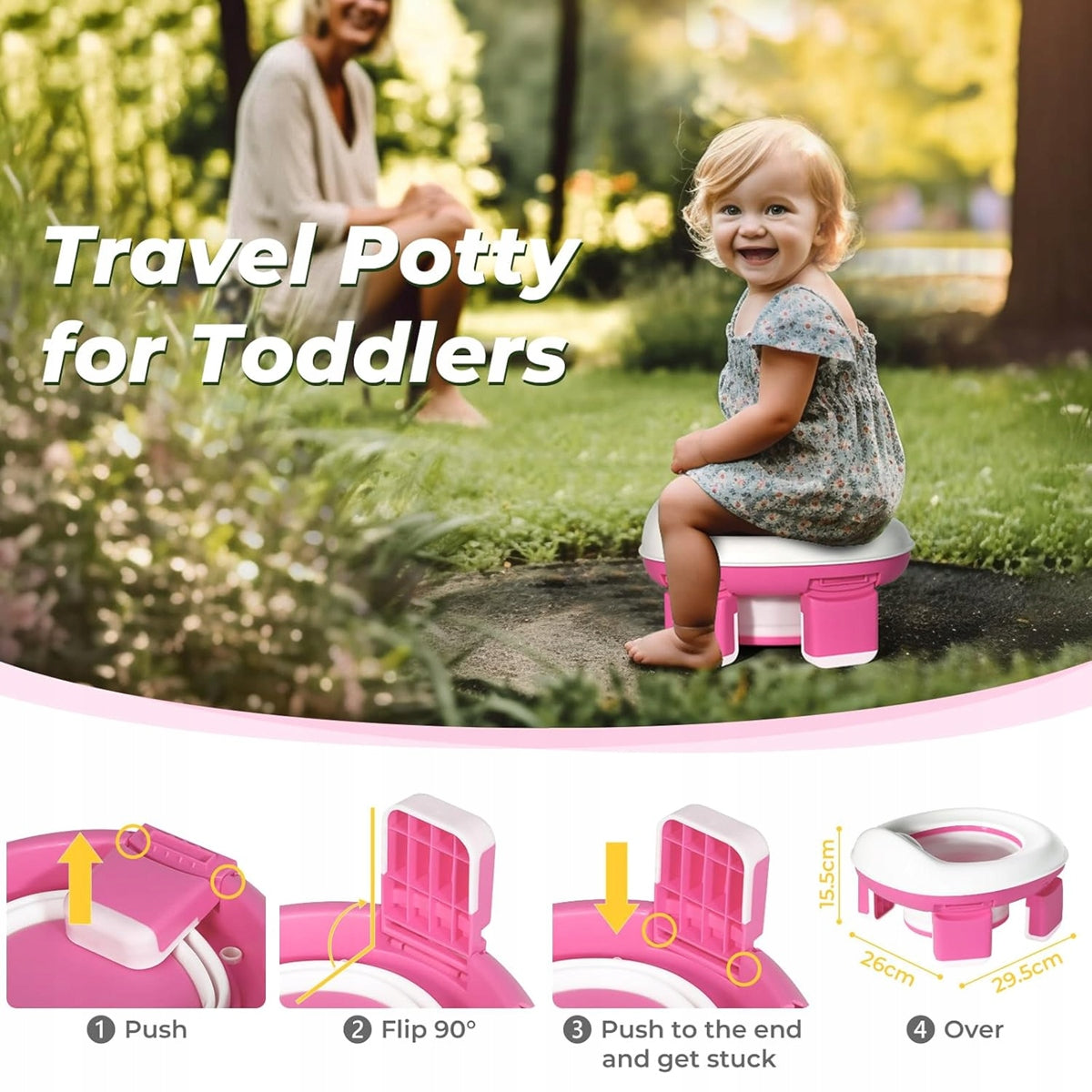 TYRY.HU 3-en-1 pot de voyage réducteur de toilette + sacs