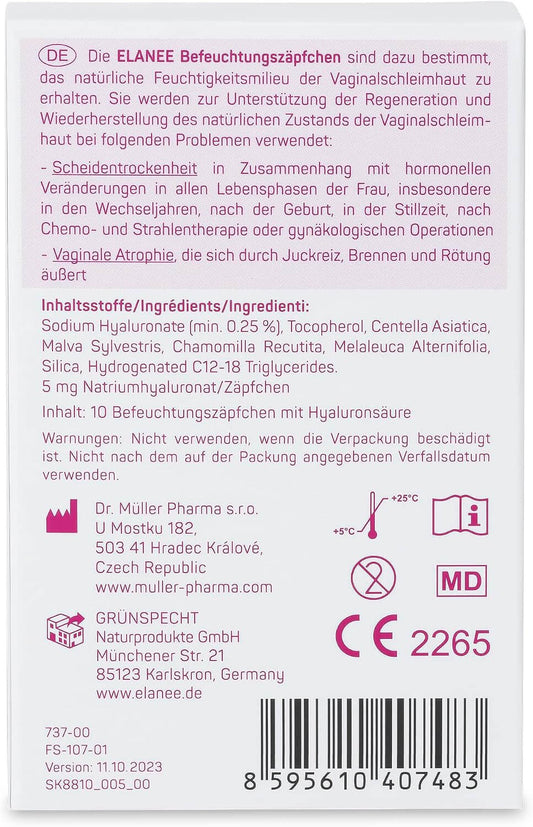 ELANEE fugtgivende vaginale globuli uden hormoner x10