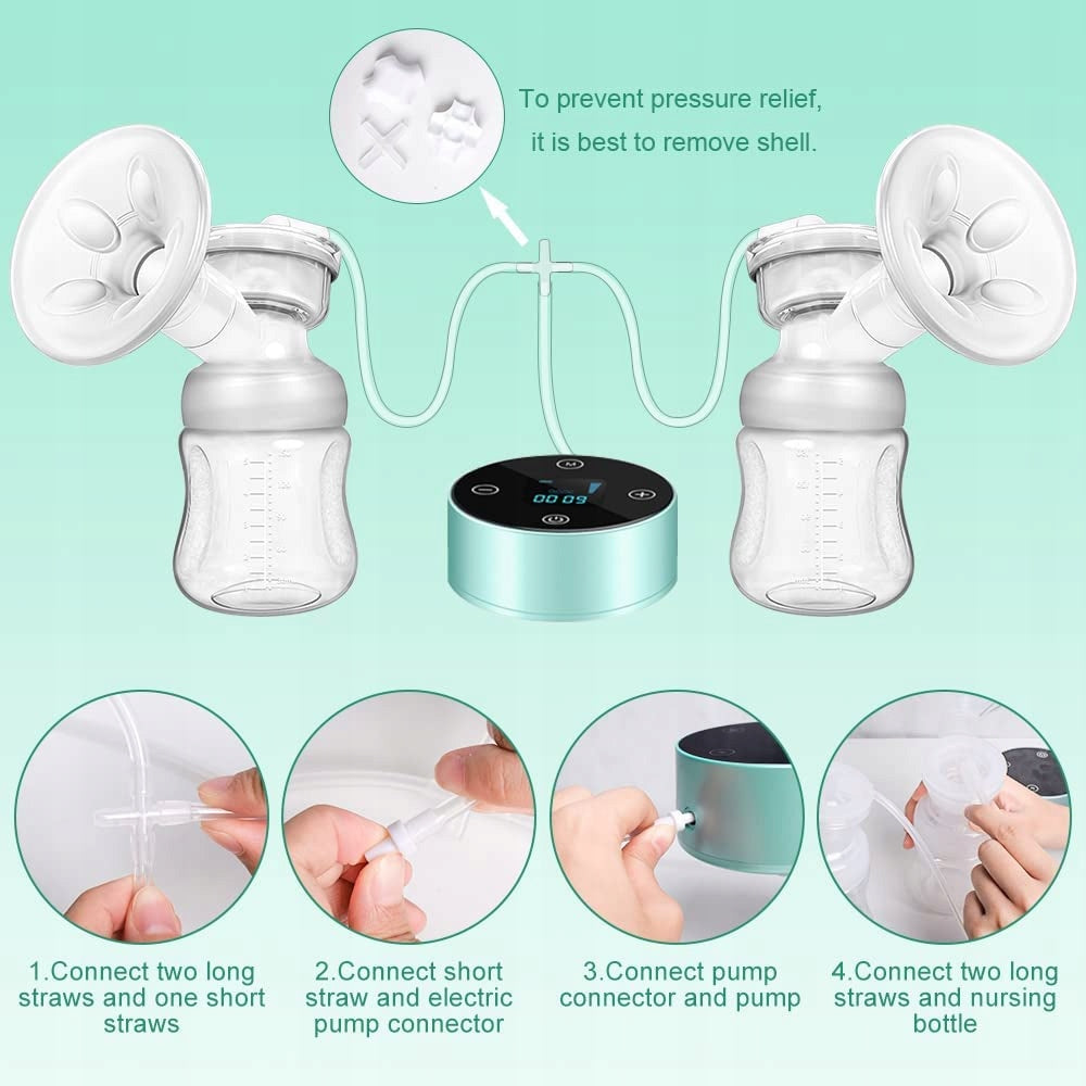 PIAEK dobbelt elektrisk brystpumpe BPA FREE