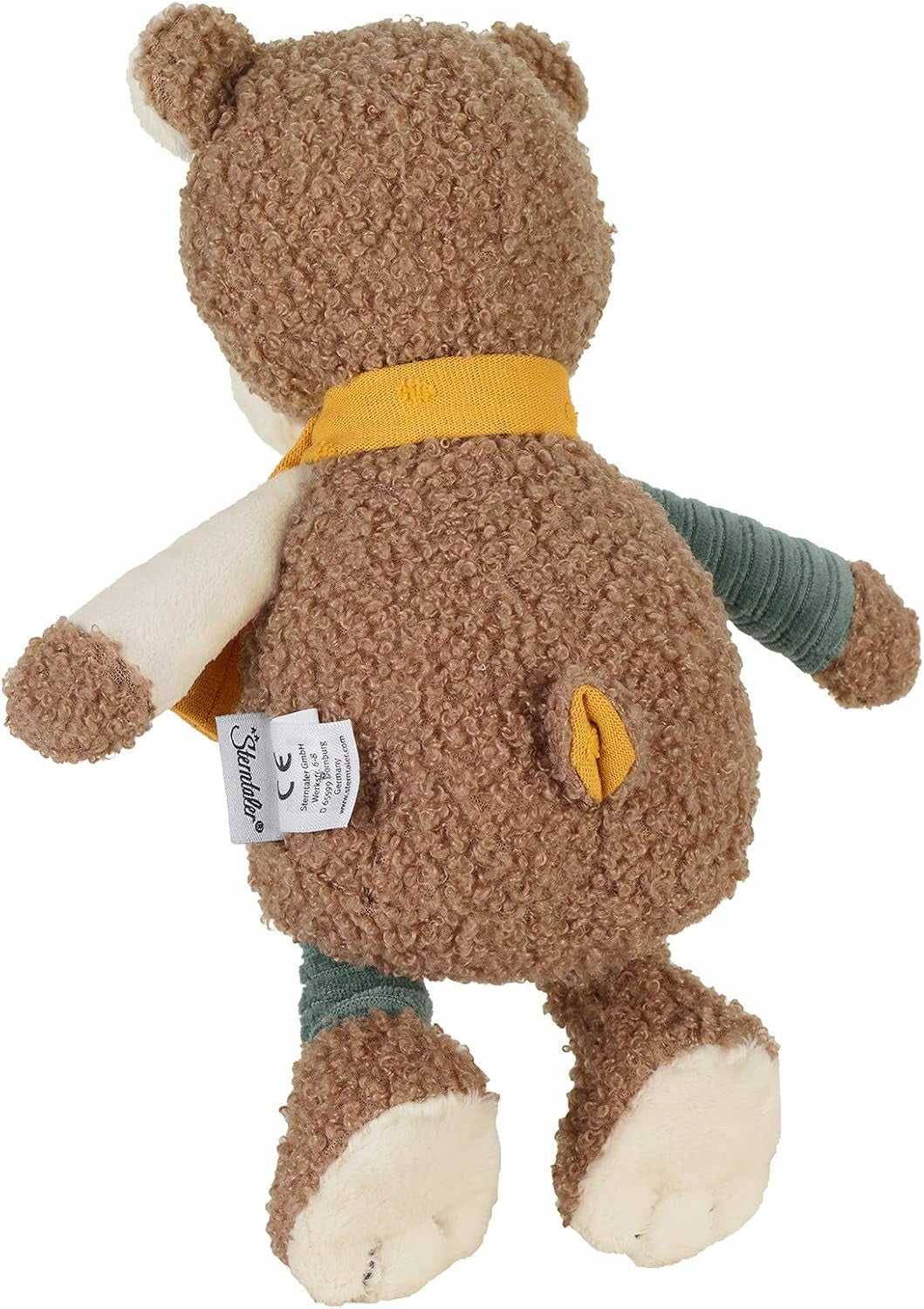 STERNTALER Kuscheltier aus Baumwolle mit Rassel, 23 cm, TEDDY BEN – Produktbild 3