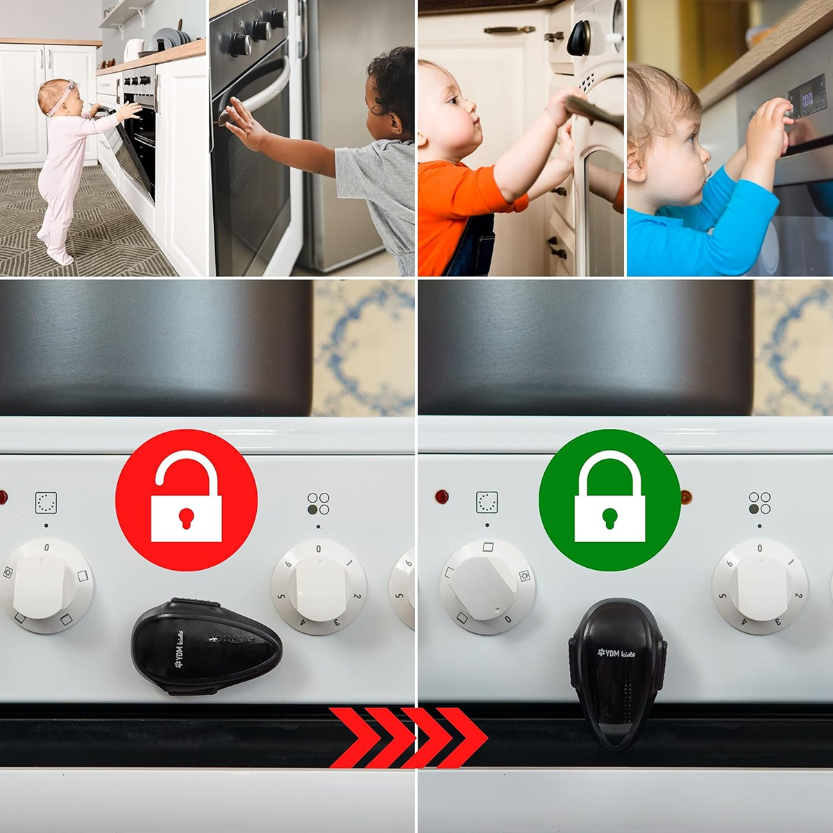 YDM Kids Sicherheitsverschluss für Backofentür, 1 Stück – Produktfoto 5