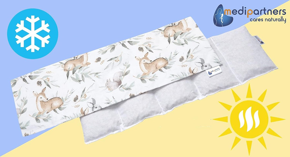 MEDI PARTNERS bawełniany termofor z pestkami wiśni 20x60 cm ciepły i zimny