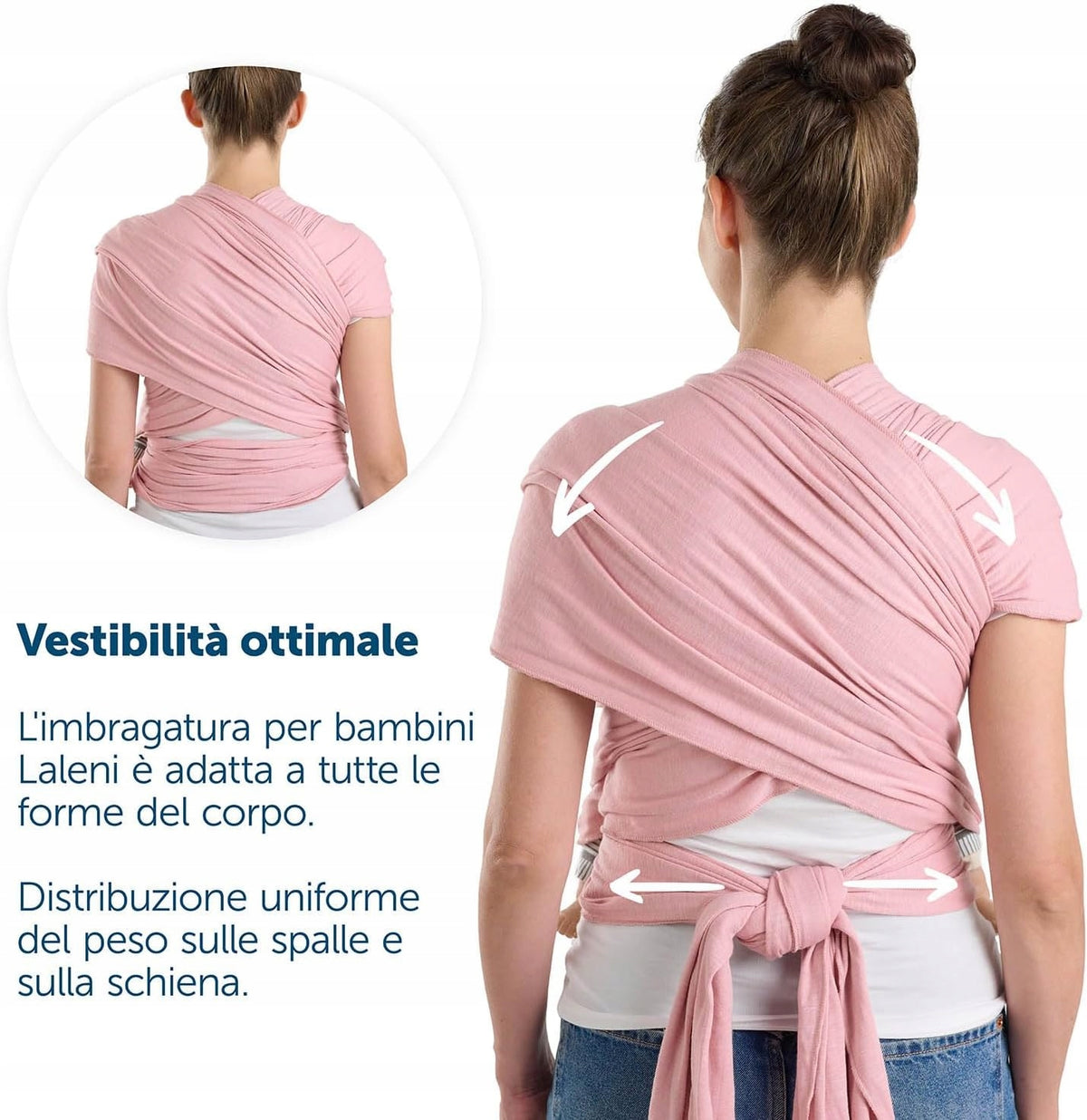 LALENI eșarfă elastică pentru purtarea bebelușului până la 15kg