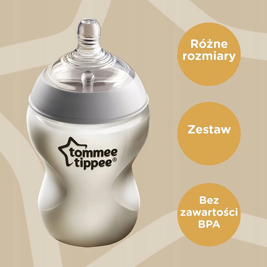 TOMMEE TIPPEE zestaw startowy butelek ANTI-COLIC, butelka Closer to Nature bez BPA