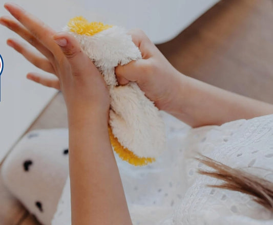 WASCHIES deux gants de toilette hypoallergéniques pour bébé + étui en silicone