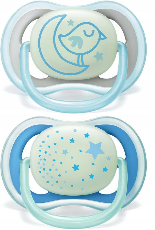 PHILIPS AVENT Ultra Air Night smoczki x 2 6-18msc świecą