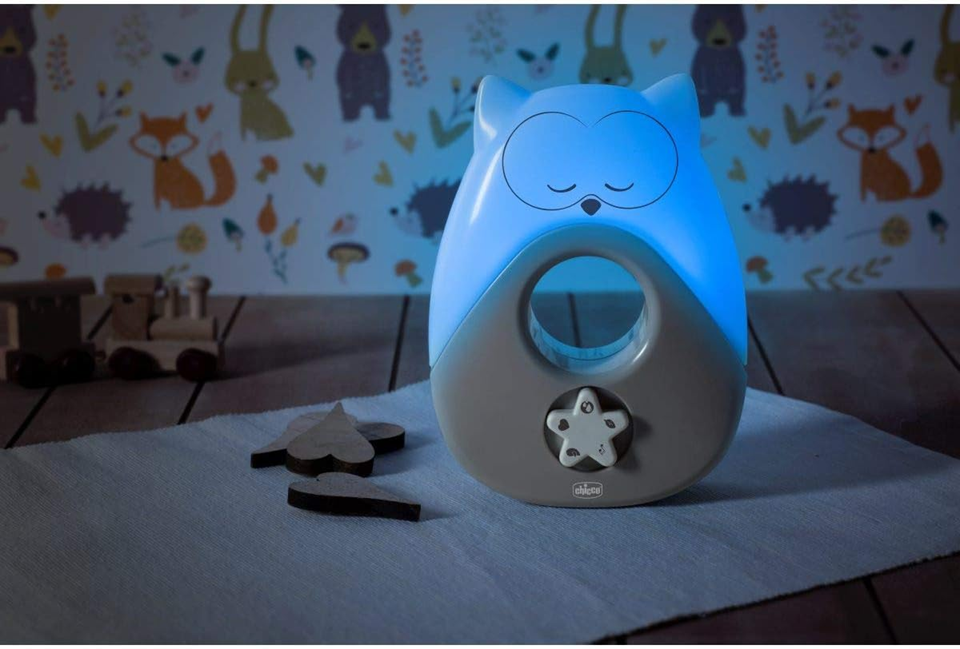 CHICCO Sweet Lights veilleuse avec mélodies et sons HIBOU 13,5 x 18 cm