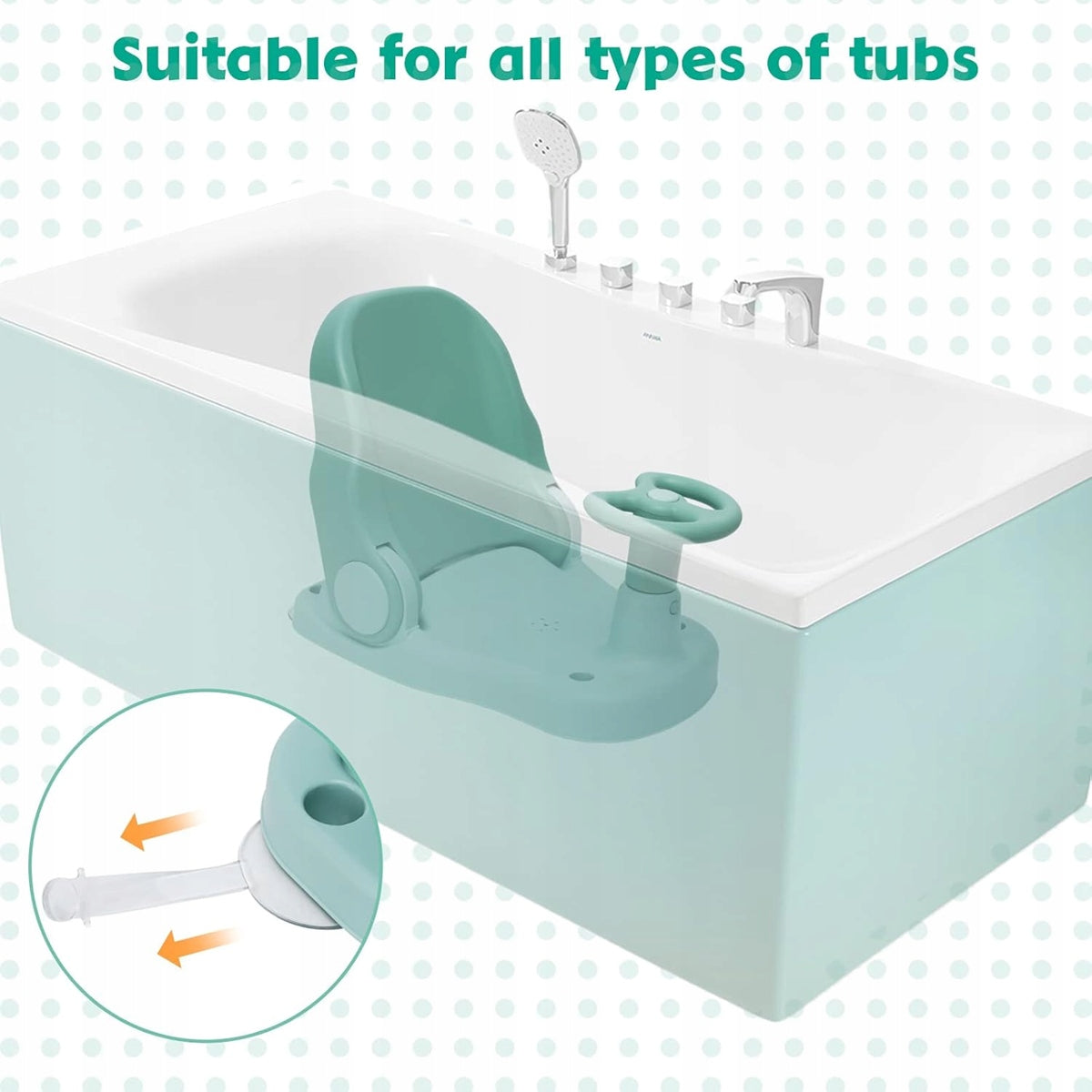 Siège de bain pour bébé 6m+ avec volant