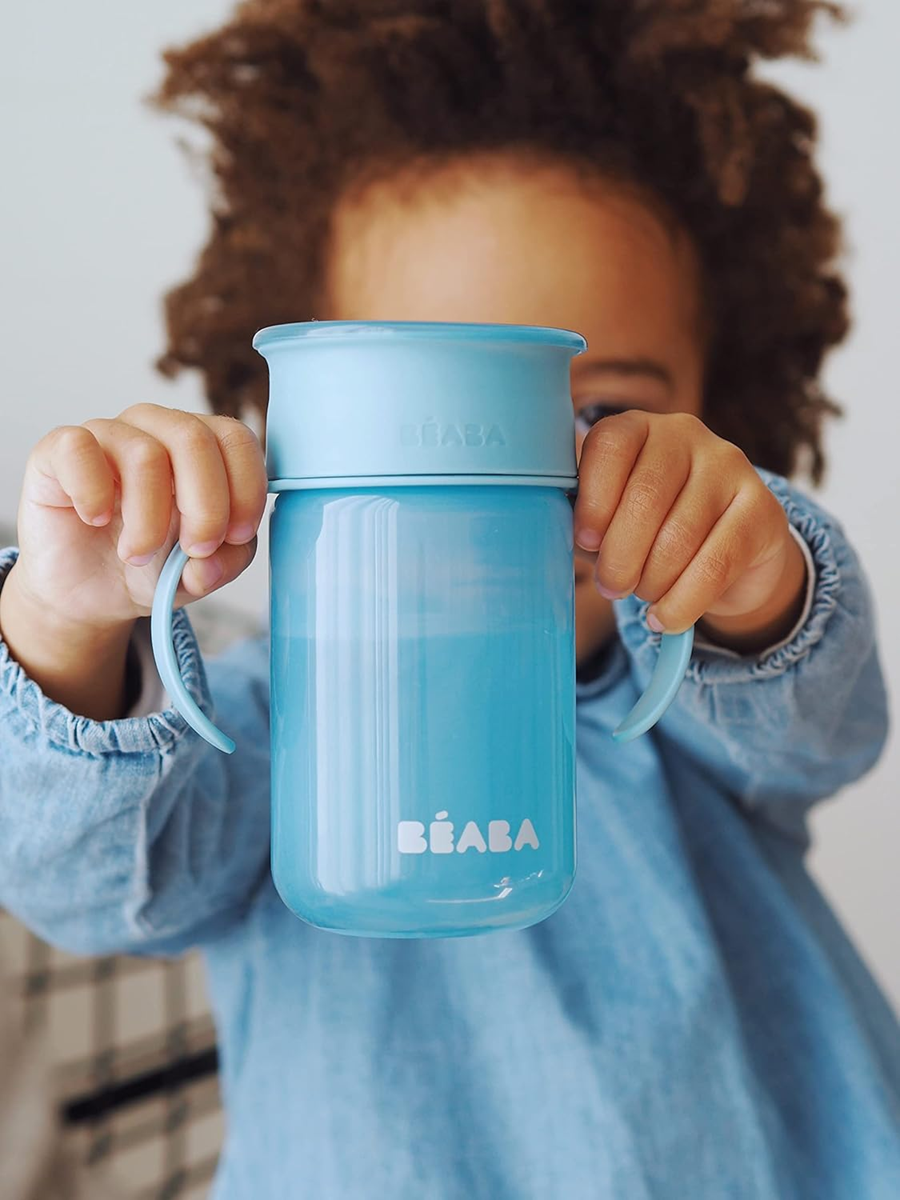 BEABA Gobelet d’apprentissage anti-fuite 360° 340 ml 12 m+