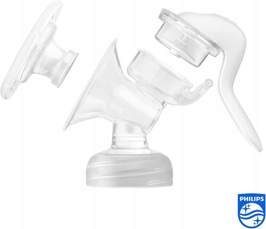 PHILIPS AVENT Natural SCF430/01 laktator ręczny z butelką Natural 125 ml, biały, BPA free