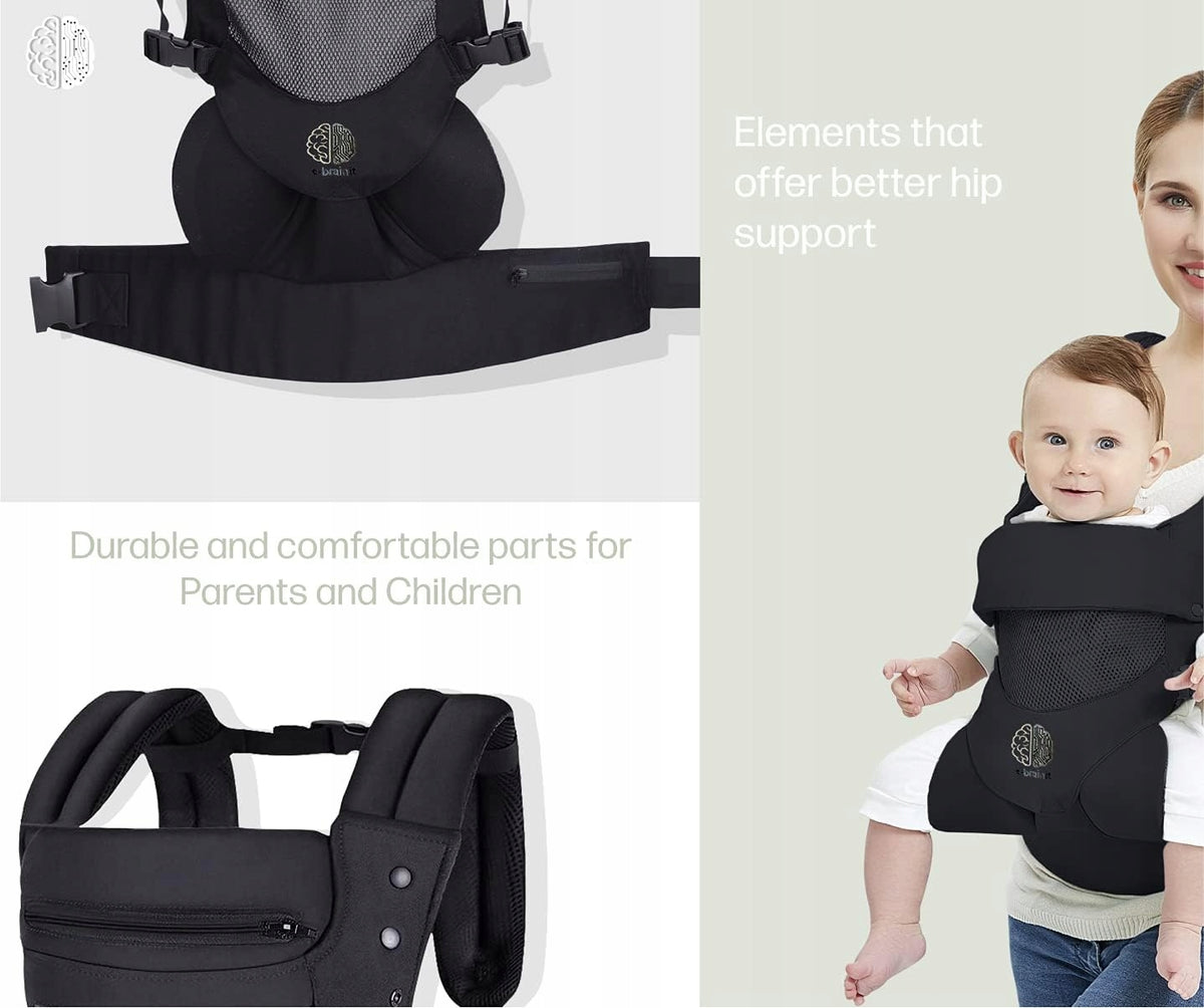 EBRAINIT marsupio ergonomico con rete da 4 mesi fino a 18 kg