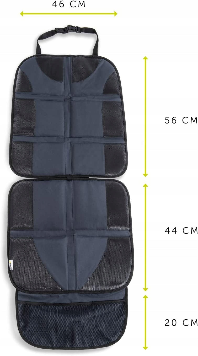 HAUCK mata ochronna pod fotelik SIT ON ME, uniwersalna mata samochodowa z kieszeniami i ISOFIX, 46x56 cm