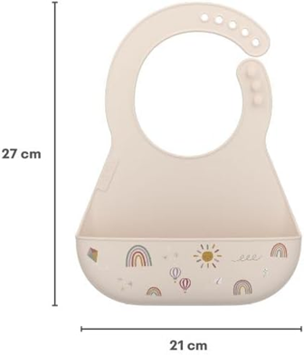 Bavoir en silicone MEPAL avec poche 6-24 mois