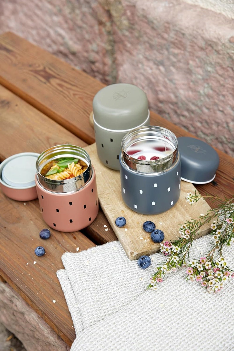 LASSIG Food Jar Happy Prints stainless steel FOOD THERMOS 350 ml