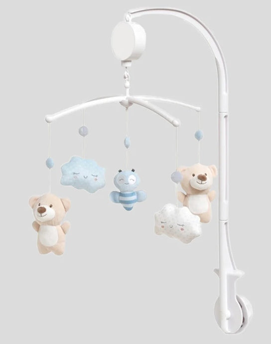 INTERBABY въртележка с музикална кутийка за креватче МЕЧЕТА и ОБЛАЧЕТА