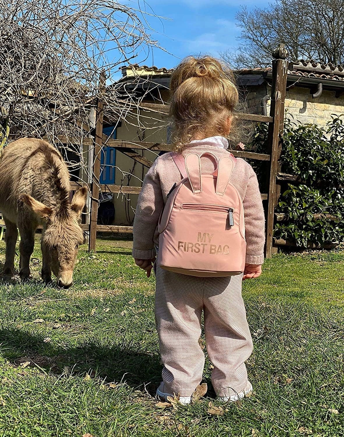 CHILDHOME Mochila para niños Mi Primera Bolsa Oso