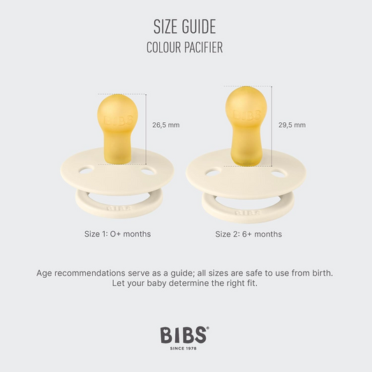 BIBS COLOUR STUDIO sutter 2-pak naturgummi 0-6 mdr