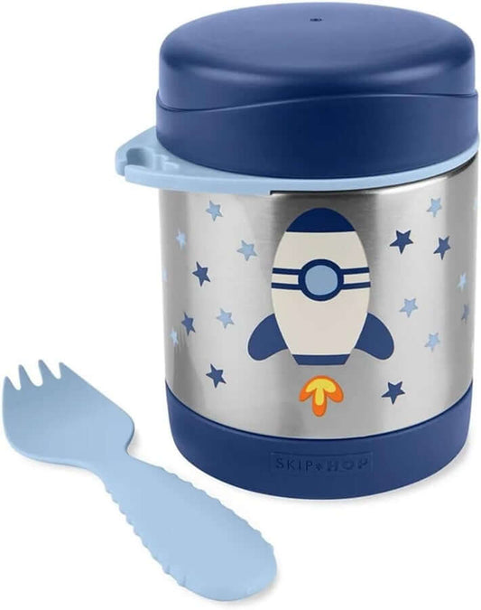 SKIP HOP termos ze stali nierdzewnej 325 ml + łyżeczka RAKIETA KOSMICZNA