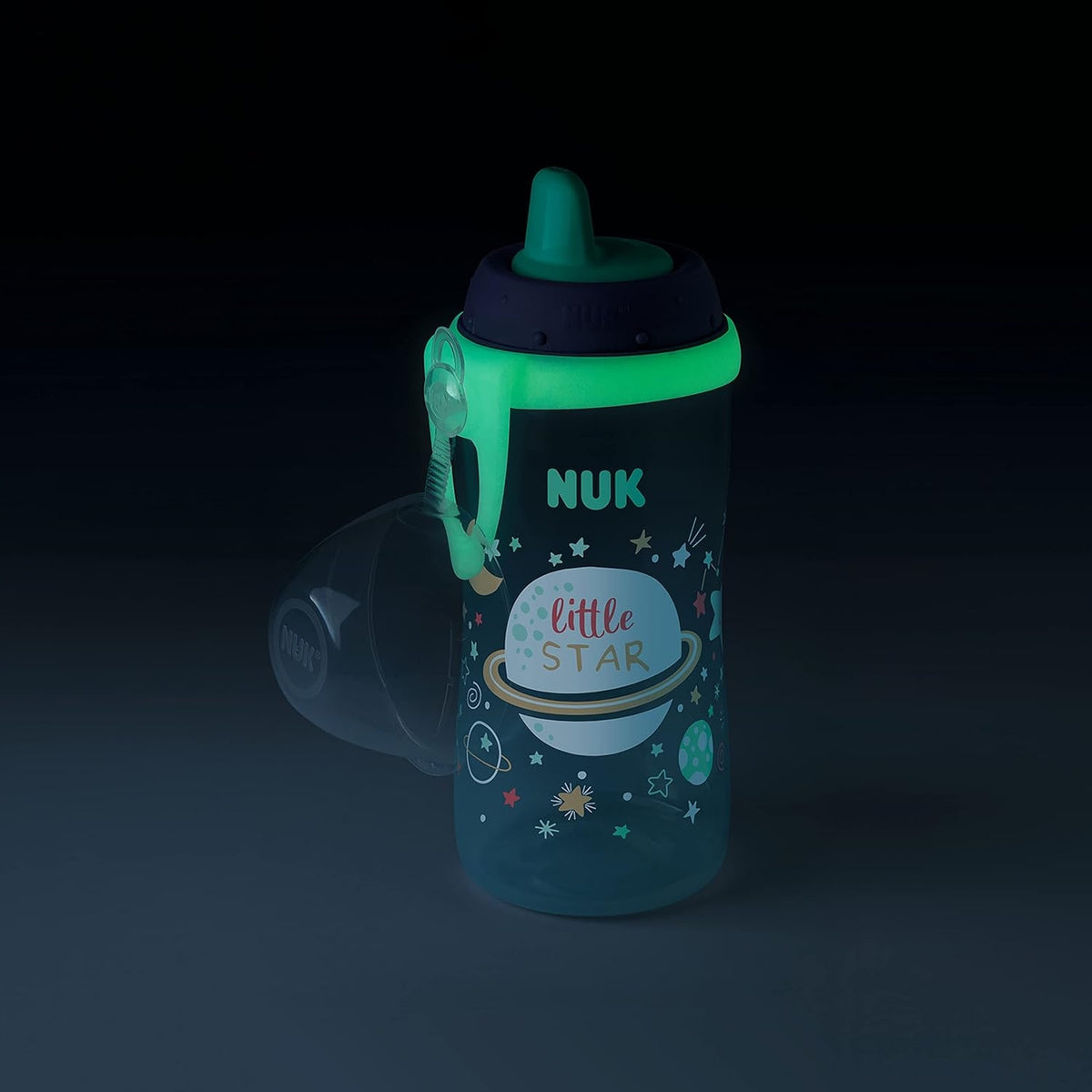 NUK Kiddy Cup biberon phosphorescent 300 ml 12 m+ ESPACE