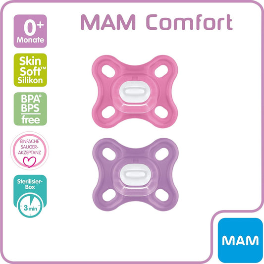 MAM COMFORT smoczek wcześniak noworodek x2 0msc+ – zdjęcie produktu 2