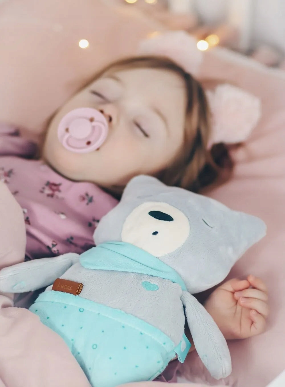 MyHummy szumiś przytulanka czujnik płaczu MIŚ LUCAS 24 cm JĘZYK NIEMIECKI