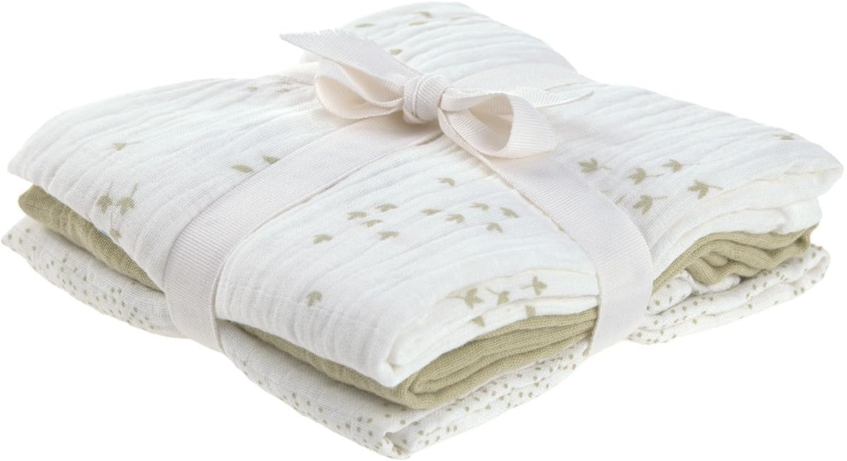 LASSIG langes en mousseline 60x60cm x3 COTON BIOLOGIQUE