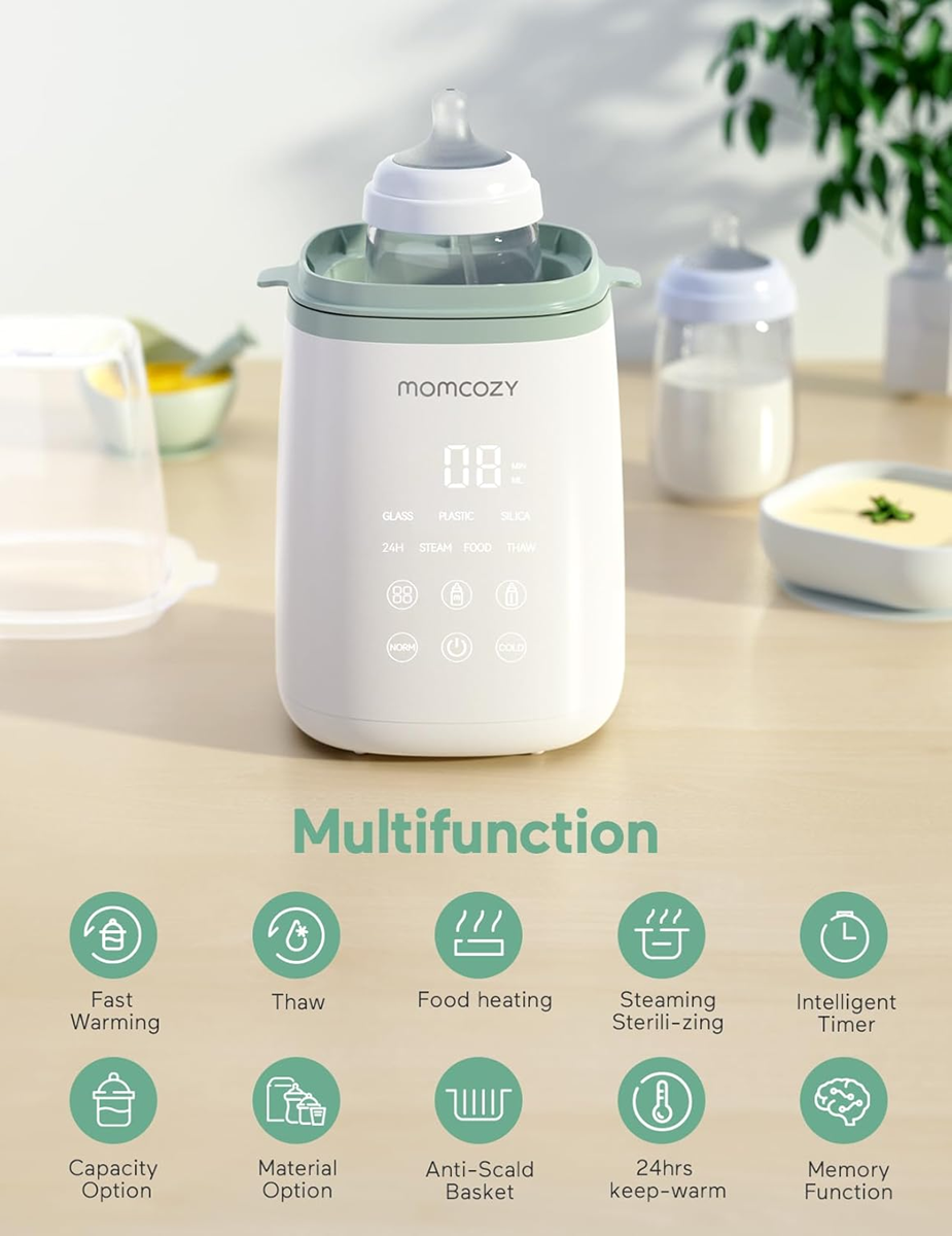 MOMCOZY chauffe-biberon et chauffe-pots 4 en 1