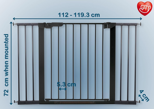 BABY DAN PREMIERE barrière d’escalier à fixation sans perçage 112-119,3