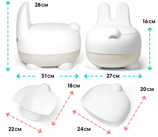 SUPERBE BEBE pot pour bébé avec insert amovible et couvercle LAPIN