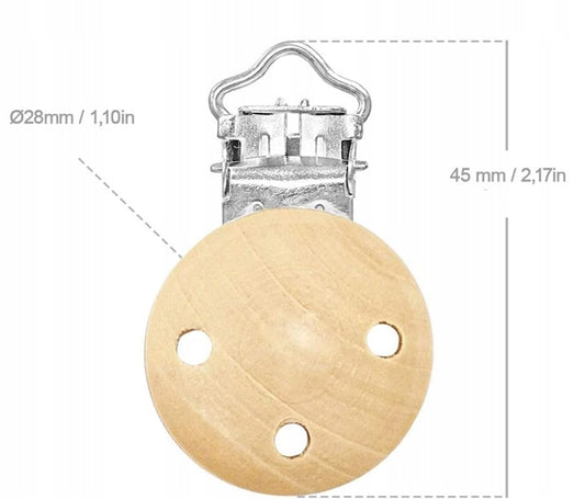 RUBY Artestar clips en bois pour chaîne de sucette 16 pièces