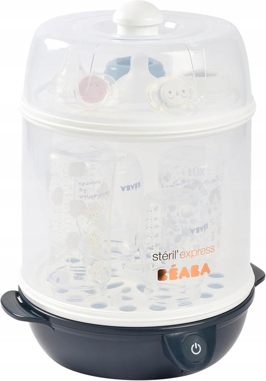 BEABA Steril'Express 2in1 STERILIZATOR CU ABUR + CLEȘTE ȘI CĂNUȚĂ DE MĂSURARE