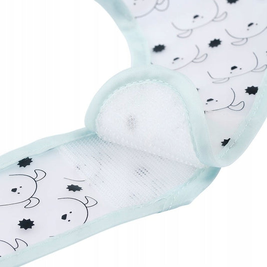 LASSIG bavoir en plastique avec velcro et poche 6-24 mois