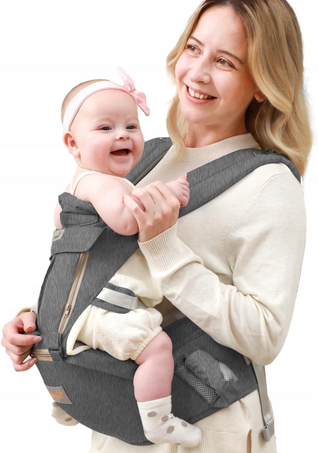 MOMIDEAL 6 az 1-ben ergonomikus hordozó csípőövvel