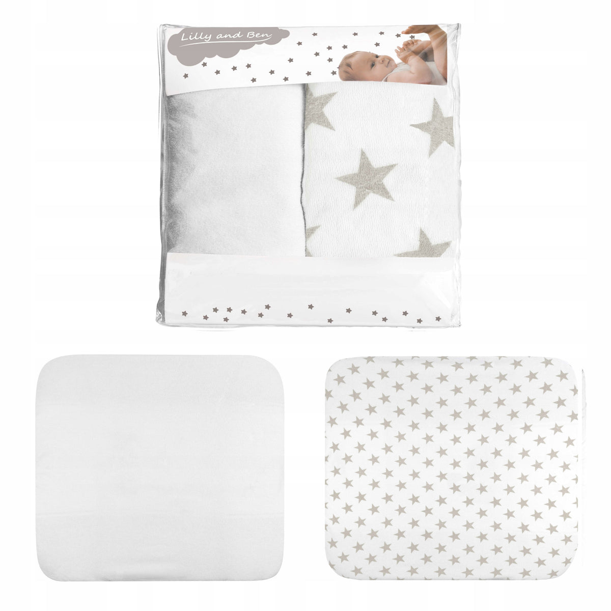 LILLY&BEN σετ 2 καλυμμάτων αλλαξιέρας από φροτέ, 50x70 – φωτογραφία προϊόντος 6