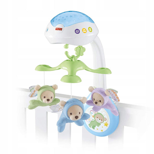 MIŚ do zawieszenia na karuzeli Fisher-Price CDN41, niebieski miś na karuzeli dla niemowląt 0+
